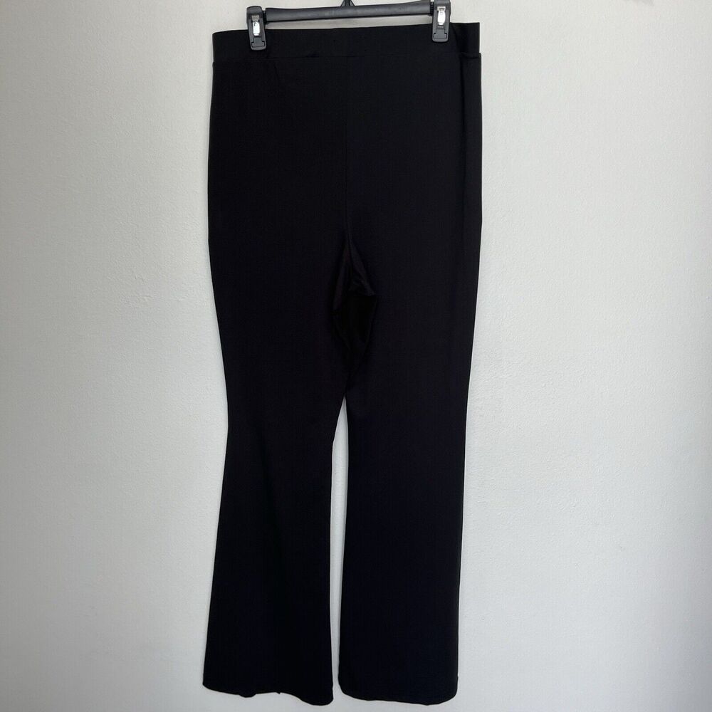 Jolie & Joy By FCT | Black Stretchy Pull On Pants Ankle Slits Flare Size 1X - Picture 5 of 7